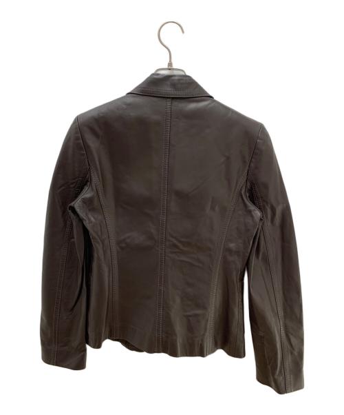 BOSS HUGO BOSS（ボス ヒューゴボス）BOSS HUGO BOSS (ボス ヒューゴボス) ラムレザージャケット ブラウン サイズ:Ｍの古着・服飾アイテム