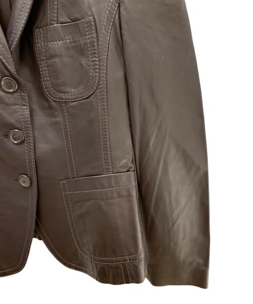 BOSS HUGO BOSS（ボス ヒューゴボス）BOSS HUGO BOSS (ボス ヒューゴボス) ラムレザージャケット ブラウン サイズ:Ｍの古着・服飾アイテム