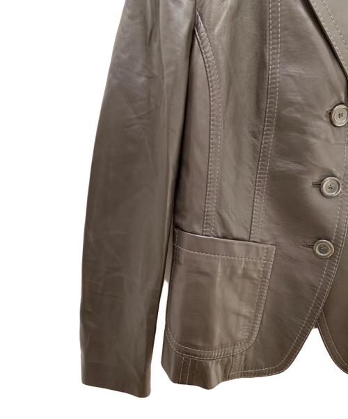 BOSS HUGO BOSS（ボス ヒューゴボス）BOSS HUGO BOSS (ボス ヒューゴボス) ラムレザージャケット ブラウン サイズ:Ｍの古着・服飾アイテム