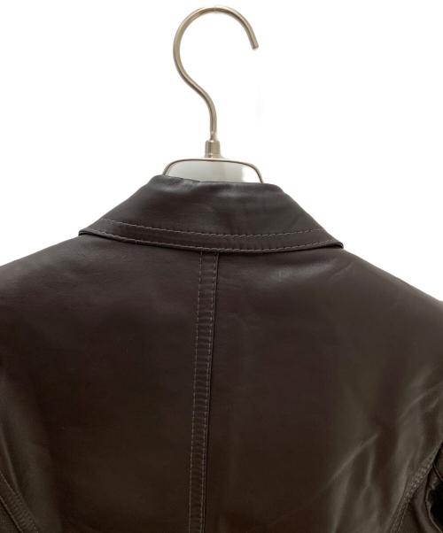 BOSS HUGO BOSS（ボス ヒューゴボス）BOSS HUGO BOSS (ボス ヒューゴボス) ラムレザージャケット ブラウン サイズ:Ｍの古着・服飾アイテム