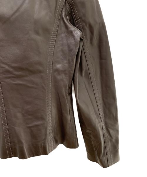 BOSS HUGO BOSS（ボス ヒューゴボス）BOSS HUGO BOSS (ボス ヒューゴボス) ラムレザージャケット ブラウン サイズ:Ｍの古着・服飾アイテム