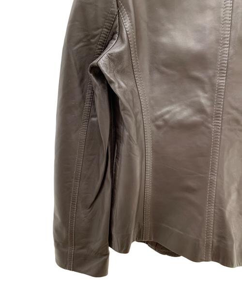 BOSS HUGO BOSS（ボス ヒューゴボス）BOSS HUGO BOSS (ボス ヒューゴボス) ラムレザージャケット ブラウン サイズ:Ｍの古着・服飾アイテム