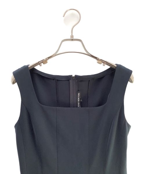 FOXEY NEWYORK（フォクシーニューヨーク）FOXEY NEWYORK (フォクシーニューヨーク) ノースリーブワンピース ネイビー サイズ:Ｍの古着・服飾アイテム