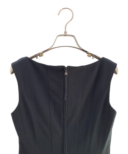 FOXEY NEWYORK（フォクシーニューヨーク）FOXEY NEWYORK (フォクシーニューヨーク) ノースリーブワンピース ネイビー サイズ:Ｍの古着・服飾アイテム