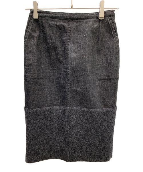 CHANEL（シャネル）CHANEL (シャネル) デニム切替スカート グレー サイズ:SIZE 36の古着・服飾アイテム