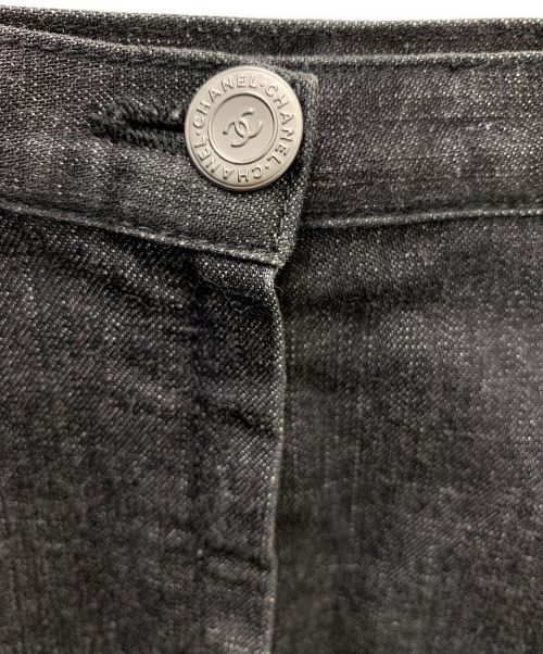 CHANEL（シャネル）CHANEL (シャネル) デニム切替スカート グレー サイズ:SIZE 36の古着・服飾アイテム