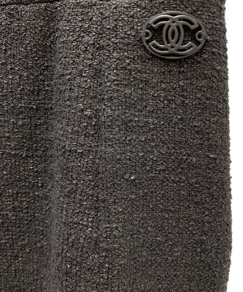 CHANEL（シャネル）CHANEL (シャネル) ココマークツイードスカート ブラック サイズ:SIZE 36の古着・服飾アイテム