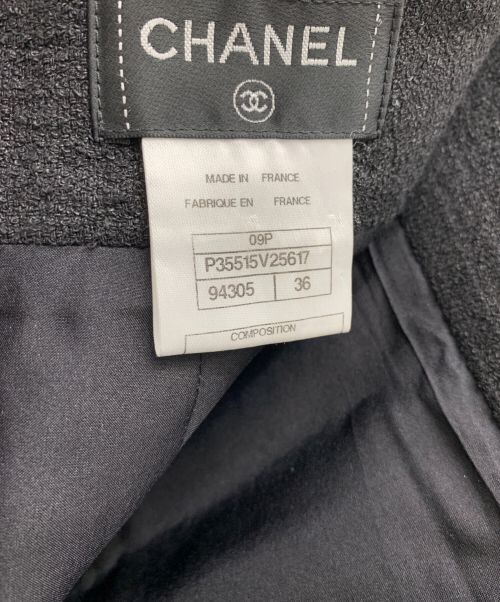 CHANEL（シャネル）CHANEL (シャネル) ココマークツイードスカート ブラック サイズ:SIZE 36の古着・服飾アイテム