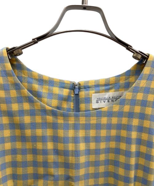 GIVENCHY（ジバンシィ）GIVENCHY (ジバンシィ) ノースリーブワンピース ブルー×イエロー サイズ:10号の古着・服飾アイテム