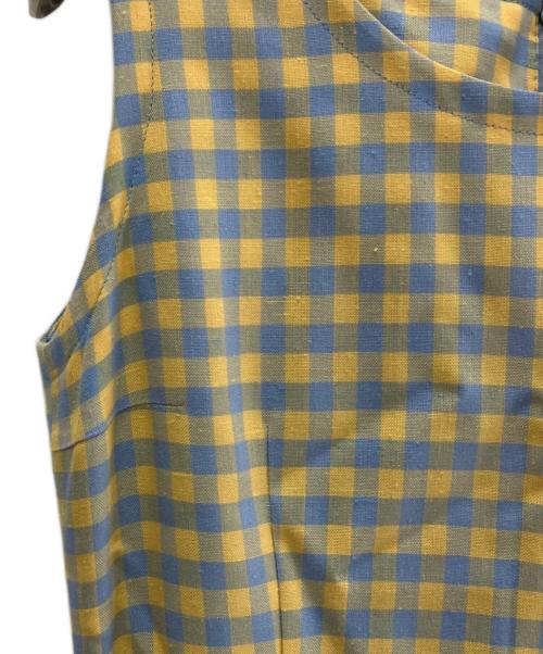 GIVENCHY（ジバンシィ）GIVENCHY (ジバンシィ) ノースリーブワンピース ブルー×イエロー サイズ:10号の古着・服飾アイテム