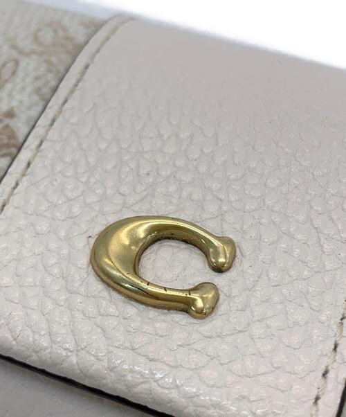 COACH（コーチ）COACH (コーチ) 6連キーケース ベージュ×ホワイトの古着・服飾アイテム