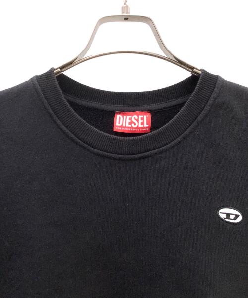 DIESEL（ディーゼル）DIESEL (ディーゼル) クルーネックスウェット ブラック サイズ:Ｍの古着・服飾アイテム