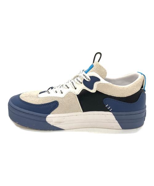 ARMANI EXCHANGE（アルマーニ エクスチェンジ）ARMANI EXCHANGE (アルマーニ エクスチェンジ) ローカットスニーカー ネイビー×グレー サイズ:24.3cmの古着・服飾アイテム
