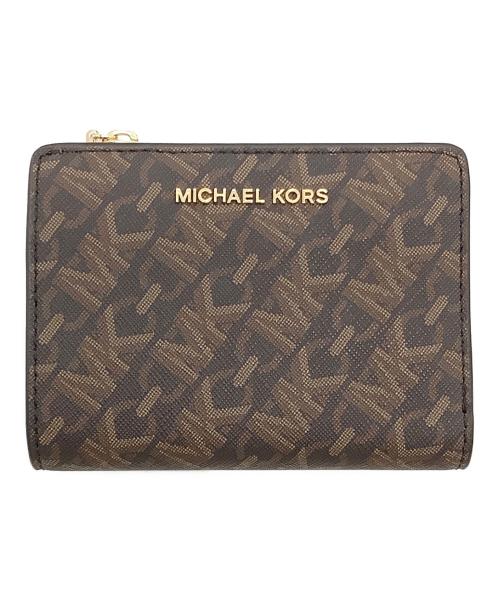 MICHAEL KORS（マイケル・コース）MICHAEL KORS (マイケルコース) 二つ折り財布 ブラウンの古着・服飾アイテム