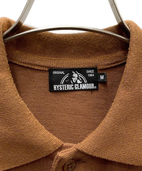 Hysteric Glamour（ヒステリックグラマー）Hysteric Glamour (ヒステリックグラマー) BAD GIRLプリントビッグポロシャツ ブラウン サイズ:Ｍの古着・服飾アイテム