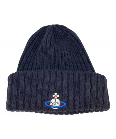 Vivienne Westwood ニット帽 ネイビー 本物 中古・古着通販】Vivienne Westwood (ヴィヴィアンウエストウッド