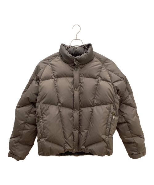 Diaspora Skateboards（ディアスポラスケートボードズ）Diaspora skateboards (ディアスポラスケートボードズ) Warped Grid Down Jacket ブラウン サイズ:XLの古着・服飾アイテム