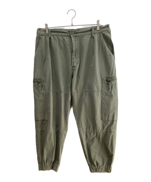 ALPHA（アルファ）ALPHA (アルファ) ALPHA(アルファ)カーキ―パンツ サイドジップカーゴパンツ TB1075 グリーン サイズ:XLの古着・服飾アイテム