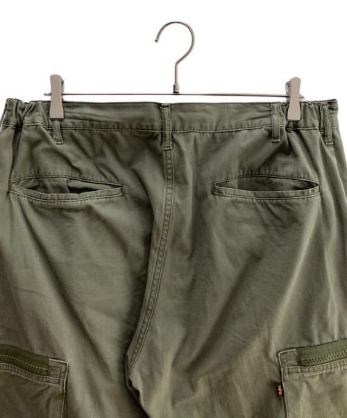 ALPHA（アルファ）ALPHA (アルファ) ALPHA(アルファ)カーキ―パンツ サイドジップカーゴパンツ TB1075 グリーン サイズ:XLの古着・服飾アイテム