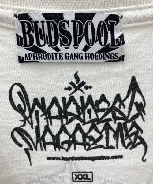 BUDSPOOL（バッズプール）BUDSPOOL (バッズプール) 舐達麻 (ナメダルマ) クルーネックカットソー ホワイト サイズ:XXLの古着・服飾アイテム