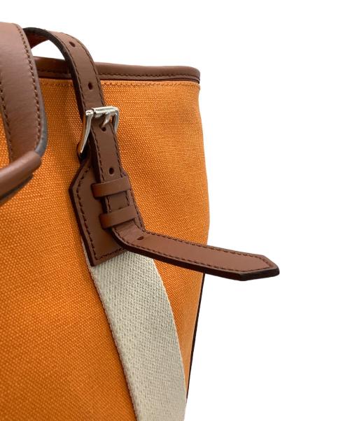 COACH（コーチ）COACH (コーチ) Bleeker City Canvas Tote オレンジ×ブラウンの古着・服飾アイテム