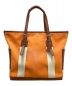 COACH（コーチ）の古着「Bleeker City Canvas Tote」｜オレンジ×ブラウン