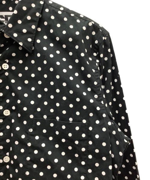CDG（シーディージー）CDG (シーディージー) ポルカドットシャツ ブラック×ホワイト サイズ:Ｓの古着・服飾アイテム