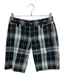 BURBERRY BLUE LABEL（バーバリー ブルー レーベル）の古着「ノバチェックハーフパンツ」｜グリーン×ブラック