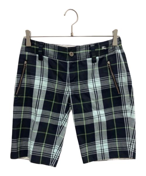 BURBERRY BLUE LABEL（バーバリー ブルー レーベル）BURBERRY BLUE LABEL (バーバリー ブルー レーベル) ノバチェックハーフパンツ グリーン×ブラック サイズ:Ｓの古着・服飾アイテム