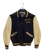 Whitingホワイティング）の古着「スタジャン」｜ネイビー×ベージュ