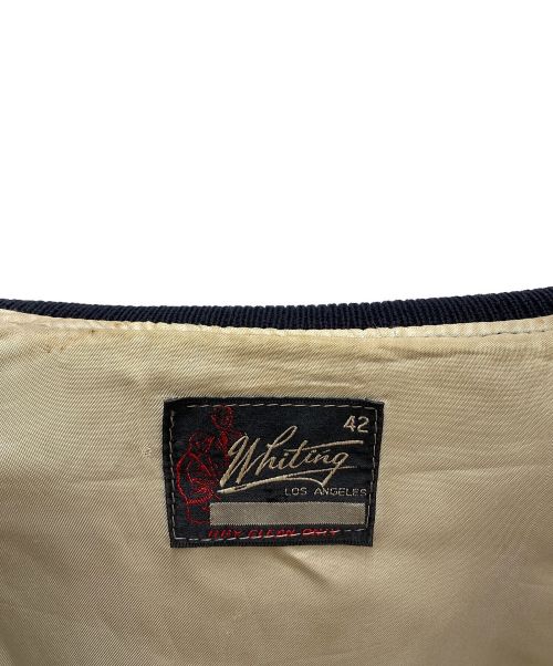 Whiting（ホワイティング）Whiting (ホワイティング) スタジャン ネイビー×ベージュ サイズ:42の古着・服飾アイテム