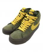 NIKEナイキ）の古着「ZOOM BLAZER MID QS」｜イエロー×オリーブ