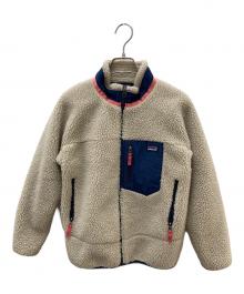 Patagonia（パタゴニア）の古着「キッズ・レトロX・ジャケット」｜ピンク×ネイビー×ベージュ