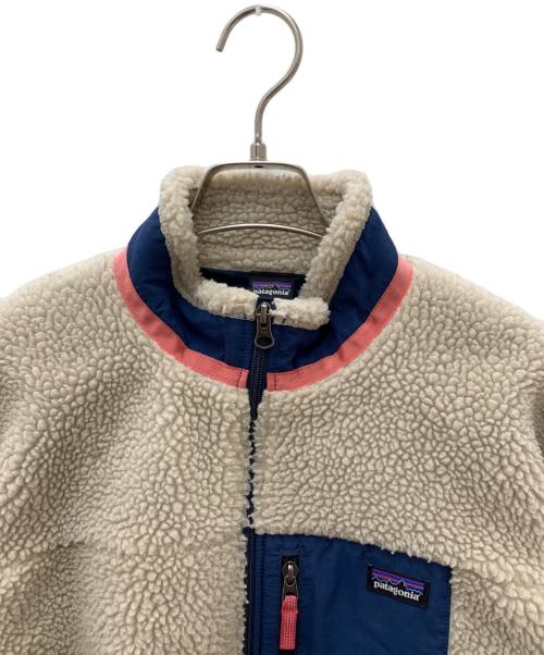 Patagonia（パタゴニア）Patagonia (パタゴニア) キッズ・レトロX・ジャケット ピンク×ネイビー×ベージュ サイズ:Lの古着・服飾アイテム