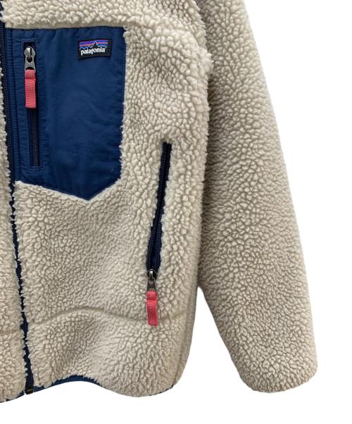 Patagonia（パタゴニア）Patagonia (パタゴニア) キッズ・レトロX・ジャケット ピンク×ネイビー×ベージュ サイズ:Lの古着・服飾アイテム