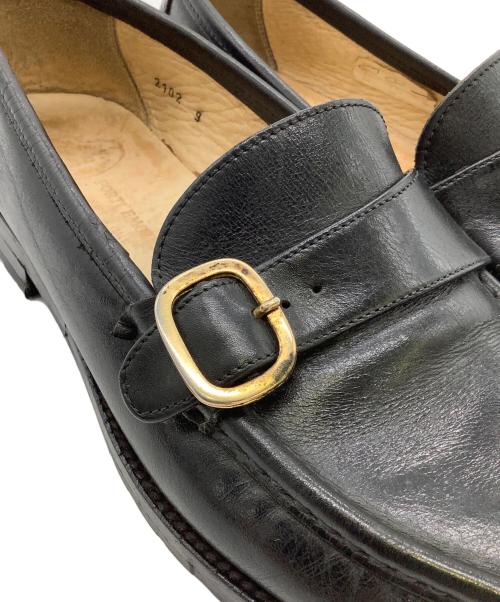 JOHN LOBB（ジョンロブ）JOHN LOBB (ジョンロブ) ローファー ブラック×ゴールド サイズ:9の古着・服飾アイテム