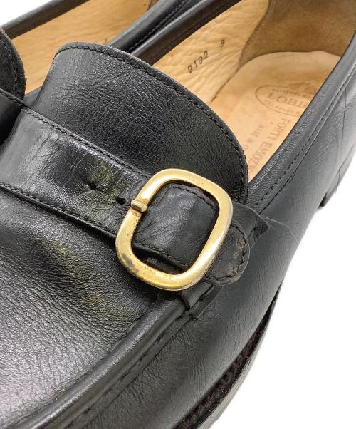 JOHN LOBB（ジョンロブ）JOHN LOBB (ジョンロブ) ローファー ブラック×ゴールド サイズ:9の古着・服飾アイテム