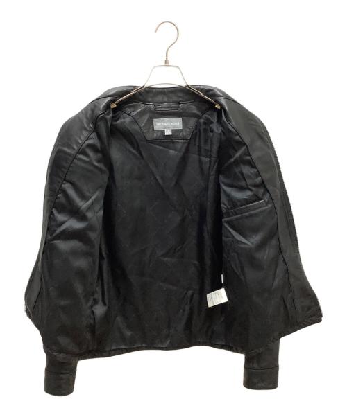 MICHAEL KORS（マイケル・コース）MICHAEL KORS (マイケルコース) シングルライダースジャケット ブラック サイズ:Ｓの古着・服飾アイテム