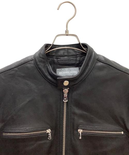 MICHAEL KORS（マイケル・コース）MICHAEL KORS (マイケルコース) シングルライダースジャケット ブラック サイズ:Ｓの古着・服飾アイテム