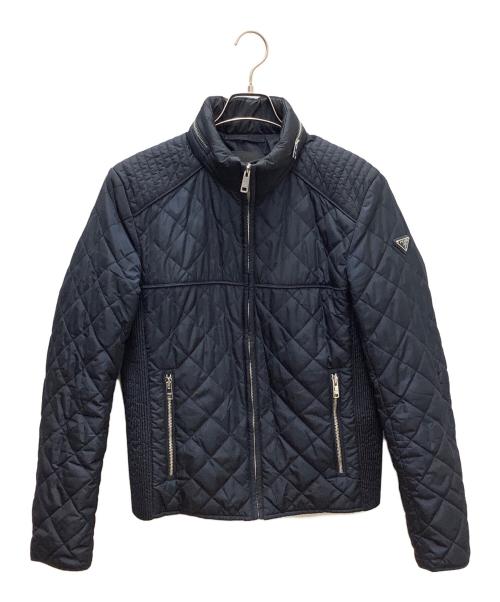 PRADA（プラダ）PRADA (プラダ) キルティングジップアップジャケット ネイビー サイズ:44の古着・服飾アイテム