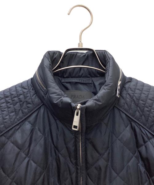 PRADA（プラダ）PRADA (プラダ) キルティングジップアップジャケット ネイビー サイズ:44の古着・服飾アイテム