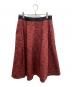 MARGARET HOWELL（マーガレットハウエル）の古着「ミモレ丈ペイズリー柄スカート」｜レッド×ブラック