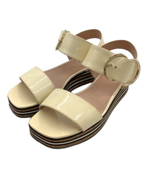 BALLY（バリー）BALLY (バリー) CASEY 30 ベージュ×ブラウン サイズ:23.5の古着・服飾アイテム