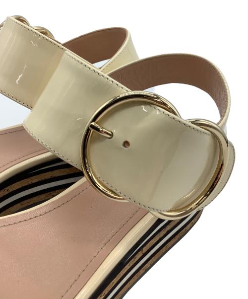 BALLY（バリー）BALLY (バリー) CASEY 30 ベージュ×ブラウン サイズ:23.5の古着・服飾アイテム