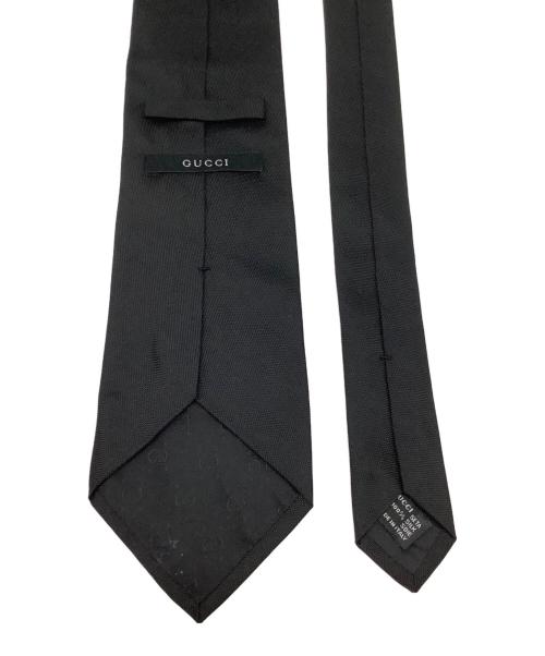 GUCCI（グッチ）GUCCI (グッチ) シルクジャガードネクタイ ブラック サイズ:不明の古着・服飾アイテム