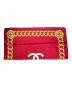 CHANEL (シャネル) チェーン柄　シルクスカーフ レッド：25000円