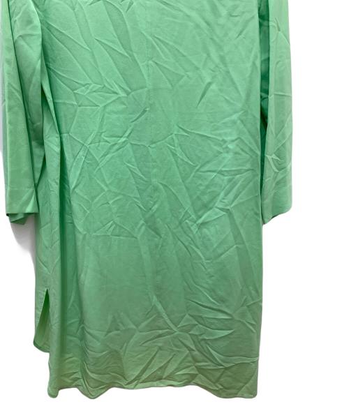 CHANEL（シャネル）CHANEL (シャネル) シルク100％シャツワンピース グリーン サイズ:48の古着・服飾アイテム