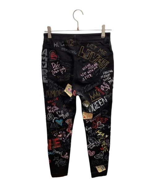 DOLCE & GABBANA（ドルチェ＆ガッバーナ）DOLCE & GABBANA (ドルチェ＆ガッバーナ) ペイントデニムパンツ ブラック サイズ:40の古着・服飾アイテム