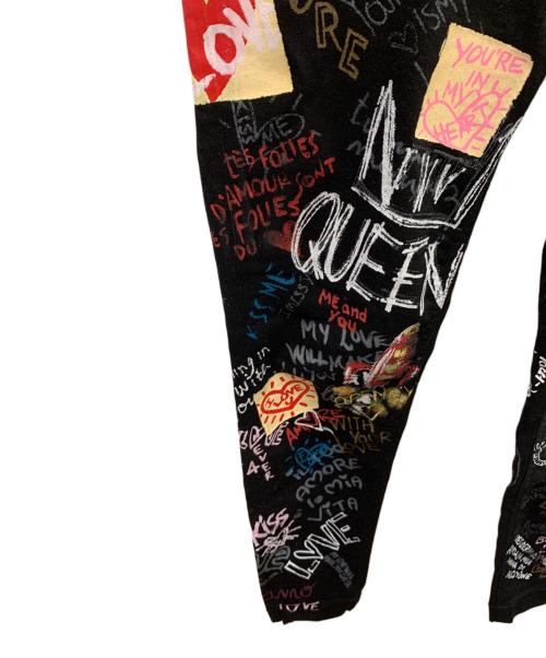 DOLCE & GABBANA（ドルチェ＆ガッバーナ）DOLCE & GABBANA (ドルチェ＆ガッバーナ) ペイントデニムパンツ ブラック サイズ:40の古着・服飾アイテム