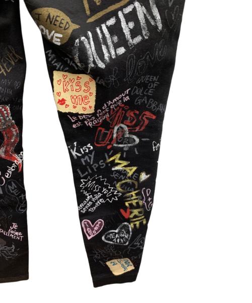 DOLCE & GABBANA（ドルチェ＆ガッバーナ）DOLCE & GABBANA (ドルチェ＆ガッバーナ) ペイントデニムパンツ ブラック サイズ:40の古着・服飾アイテム